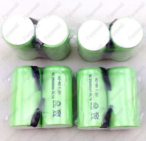 8 pcs Bateria 3500mAh Sub C 1.2V Bateria recarregável Ni-MH 10C Taxa de descarga 9.6V Subc SC 1.2V NiMH para brinquedos da ferramenta elétrica