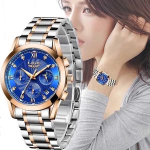 2022 Mulheres assiste namorada relógio senhoras criativas bracelete de aço mulheres relógios feminino relógio impermeável Montre femme + caixa