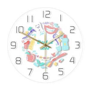 Wholesale dental office decor for sale - Group buy Dental Care Dentist Office Acrylic Wall Clock Stomatology Print Wall Watch Oral Medicine Dental Clinic Decor Gift For Dentistry X0726