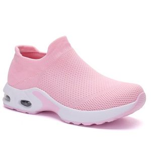 style15 fashion Herren-Laufschuhe, weiß, schwarz, rosa, schnürsenkellos, atmungsaktiv, bequem, Herren-Trainer, Segeltuchschuh, Sport-Turnschuhe, Läufer, Größe 35–42