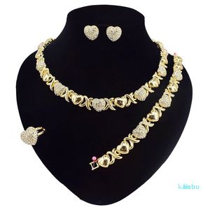 2021 Schmuckset für Frauen Halsketten Ohrringe 14k Gold Schmuck Sets Für Frauen Hochzeit Schmuck Ohrringe für Frauen Set