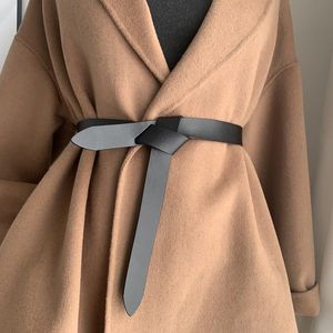 Cinture Est Design Nodo Pelle di mucca per le donne Cintura con cinturino annodato in vera pelle morbida Accessori per abiti lunghi Cinture da donna 338