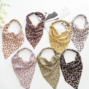 Party Supplies Women Headband Print Floral Hair Bands Top Knot Rope Square Satin Scarf Tie Band Accessories