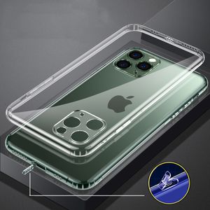 Mit Staubstecker Weiche TPU-Handyhüllen für iPhone 13 13Mini 13Pro 12Mini 12Pro 11 Pro XS MAX 8 6S Plus Transparente Rückseite