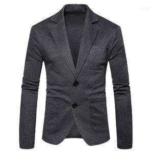 Casual Solid Blazer Jacket för män Nice Business Down-down Collar Basical Mens Blazers Coat Blaser Masculino1