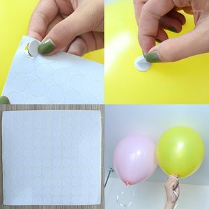 Punkty Balon Klej Dot Attachment Przymocuj Balony Kleje Naklejki Wedding Birthday Party DIY Wall Decor Dostawy