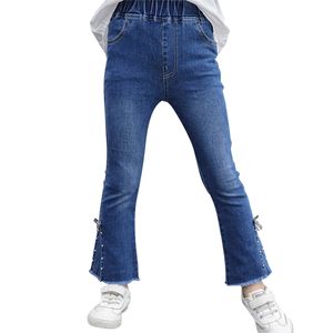 Jeans Mädchen Schleife Mädchen Frühling Herbst Kinder Casual Style Kinderkleidung 6 8 10 12 14 210527