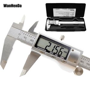 Cyfrowy Vernier Caliper 6 calowy Ze Stali Nierdzewnej Elektroniczny 150mm Metalowe narzędzia do pomiaru Mikrometr Wskaźnik 210922