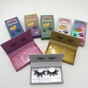 2021 Lashwood Eyelash Box för 25mm 27mm 28mm 30mm Mink Lashes Custom Lash Packaging Makeup Beauty Women