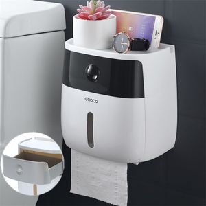 ECOCO Duvara Montajlı Banyo Doku Dispenser Kutusu Için Multifold Kağıt Havlu Depolama Çekmece Ürün 210818