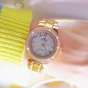 Diamond Watches Woman Famous Brand Roman Numeral Dial Ladies Wrist Watches Dress Female Gold Watches Montre Femme 210527