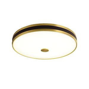 Minimalist Round LED Ceiling Lamps Glass Lampshade American Style Ultra Thin Bedroom Study Balcony Copper Mounted Lights