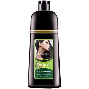 500ML Natural Organic Hair Dye Color Fast Only Minutes Plant Essence Black Hair Cream Dye Shampoo for Cover Gray White Hair