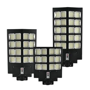 600W Solar Lampor Street Lights Outdoor Dusk till Dawn LED Light med fjärrkontroll 6500k Daylight White Security