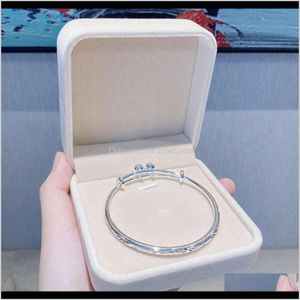 Other Bracelets Jewelry Drop Delivery 2021 Sky Star Bell Womens Pure Simple Young 999 Foot Bracelet Korean Fashion Sier Bracelet8D1Y Kv496