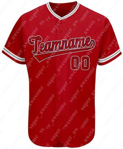 Custom Baseball Jersey Personliga Tryckta Hand Stitched Tianshi Red Jerseys Men Kvinnor Ungdom