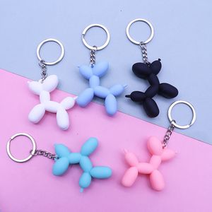 Cute Balloon Dog Keychain Jewelry Couple Keyring Creative Cartoon Mobile Phone Bag Car Pendant Keychains Accessories