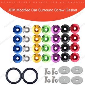 JDM Car Front Rear Bumper Hatch Cover Fixing Buckle Nuts Bolts Reinforced Pad Surrounding Screws Double-Side Gasket Auto Replacement Part
