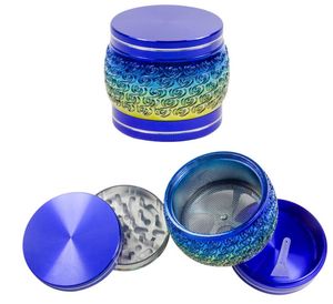 Newest Drum 70mm 4layer Metal Herb Grinder Smoking Aluminum Zinc Alloy Abrader Tool Hand Tobacco Spice Crusher Miller Pipe