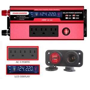 Wholesale usb switches for sale - Group buy KAIDS Power Inverter Full Power W Car Inverters Peak W DC V OR V to VAC USB Ports Charger Adapter Plug Converter with Switch and Current LCD Screen