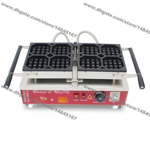 Wykorzystanie komercyjne Non-Stick 110 V 220 V Elektryczne 4 SZTUK 9CM Belgijski Liege Waffle Maker Żelazko Baker Morski Płyta Płyta