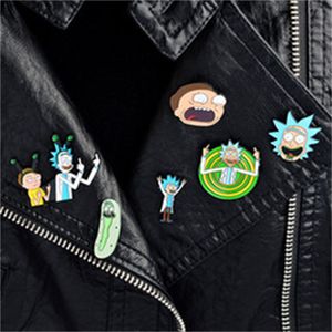 1000 Styl Naklejki Pin Genius Mad Naukowiec Badge Przyciski Broszka Cartoon Ikony Style Kids Anime Lovers Denim Koszula Kapel Pinki