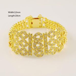 Vintage Gelbgoldarmband großhandel-Charme Armbänder Mode Vintage Luxus k Gold Plattiert Armband Für Edle Gelbe Farbe Frauen Damen Anmutige Schmuckgeschenke
