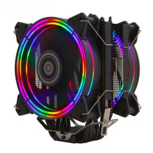 مبرد وحدة المعالجة المركزية ALSEYE H120D RGB مروحة 120 مللي متر PWM 4 دبوس 6 أنابيب حرارية لـ LGA 775 115x 1366 2011 AM2 + AM3 + AM4