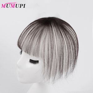 Mumupi Piece Tillbehör Syntetisk Fake Ny Uppgradering 3D Air Bangs Piece Clip In Hair Extensions