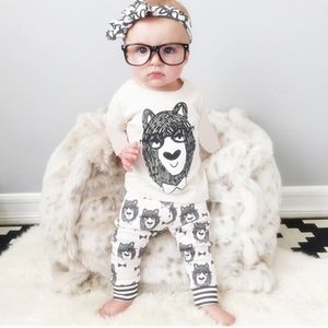 Fashion Baby Boy Clothes Suit Monster Newborn T-Shirt Pant Set Infant 2 pezzi Abbigliamento Set 100% cotone 70 80 90 100 Top 210413