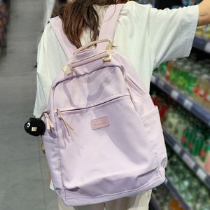 Ryggsäck mode kvinnlig kawaii bok flicka lila skola resa damer söt rosa college student kvinnor väska trendig