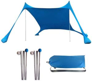 Portable Camping Pergola Outdoor Antivento Tenda da spiaggia Parasole e gazebo con ancore di sabbia Ultralight Tarp Tende Shelter