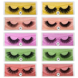 Espesso Natural Longo 3D Falso Eyelashes Extensão Macio Vívido REUSEBLE MANEIRA MÃO FAKE LASHES MAPAGAR PARA MULTORES BELEIRA BONITA ATENÇÃO DE COLOR EMBALAGEM 10 MODELOS DHL