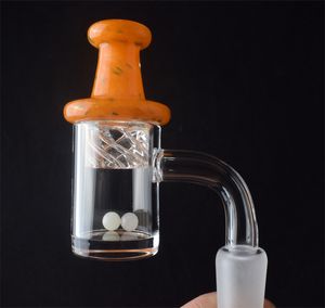 Newest 25mm Smoking Quartz Banger with Spinning Carb Cap 10mm 14mm 18mm Male Female Domeless Nail 5mm Bottom for dab rig bong