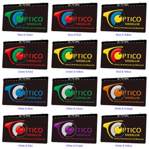 TC1044 Ptico Medellin Light Sign Dual Color 3D Gravura