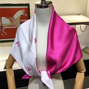 2022 Spring Luxury Women's Shawl Headscarf New Simple Print Package Tied Hair Band Square Silk Scarf