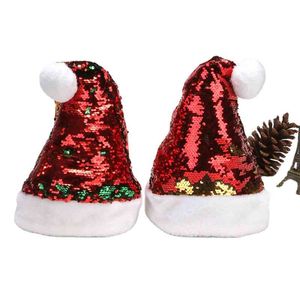 Factory Custom Kids e Adult Christmas Reverse glitter colorato Paillettes Cappello da Babbo Natale di lusso Ftive Fancy Beautiful Hat