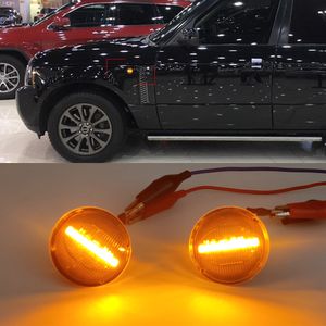 1Set LED Dynamic Turn Signal Sida Marker Light Sequential Blinker Light Side Repeater för Land Rover Range Rover L322 2002-2012