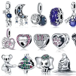925 Sterling Silver Heart Shape Zircon Charms Safety Chain fit Pandora Bracelet Women Fashion Jewelry Gift