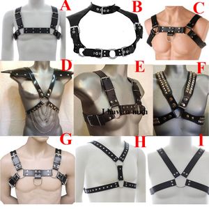 Bondage BDSM masculina, lingerie do peito de cinto de couro, fivelas gays traje figurinos, brinquedos sexuais para homens