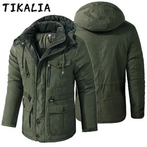 Men's Jackets Winter Jacket Men Parkas Thicken Warm Hooded Coat Outdoor Military Multi Pockets High Quality Fashion Clothing