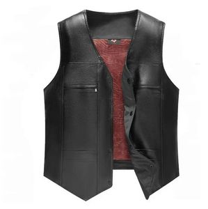 Faux Leather Vest Wedding Clothing PU Coats Mens Vest