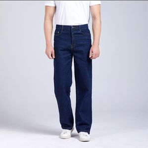Unisex erkek ve kadın düz geniş bacak streç rahat pantolon büyük boy yüksek bel mikro-elastik ince kot pantolon pamuk sonbahar