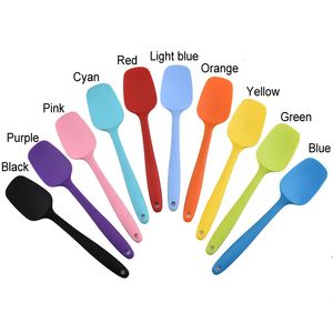 Silicone Cream Butter Spatula Tools Kitchen Mixing Batter Scraper Brush Butters Mixer Scrapers Durable Baking Cake Spatulas LLE8317