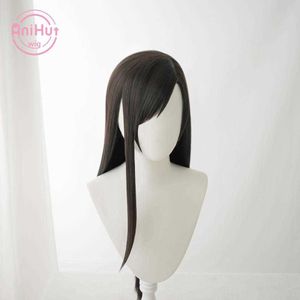 Anihuttifa Lockhart WIG FALIC FANTASY VII REMAKE COSPLAY черные синтетические термостойкие волосы TIFA Y0913