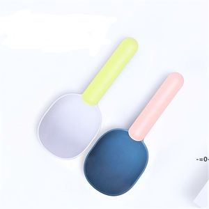 Pet food scoop abs cão plástico gato pássaro scoops alimentadores com clipe de alça home animais de estimação suprimentos lld10885