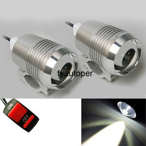 Huiermeimi Motosiklet LED Farlar U2 1200LM Çalışma Işıkları Kafa Lamp12V 6500 K Motosiklet Spot Işık Moto Far Sis Film Araba