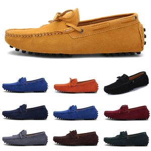 Men Sapatos casuais Casualshoes Alpargelas triplas da marinha preta marrom marrom Red Green Khaki Coffee Mens S Caminhando ao ar livre Sete