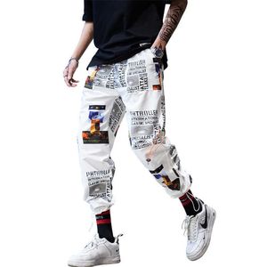 Gota de envio Hip Hop Sportswear Calças Ankle-Comprimento Calças Casuais Sweatpants Fitness Calças Homens Calças Rua Calças ABZ40 X0615