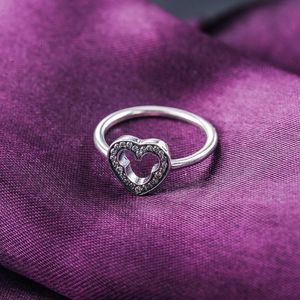 Pierścienie klastra 925 Crystal Mouse Heart Finger Wedding zaręczynowy Rozmiar 6-10 Słodki zestaw dla kobiet prezenty biżuterii moda